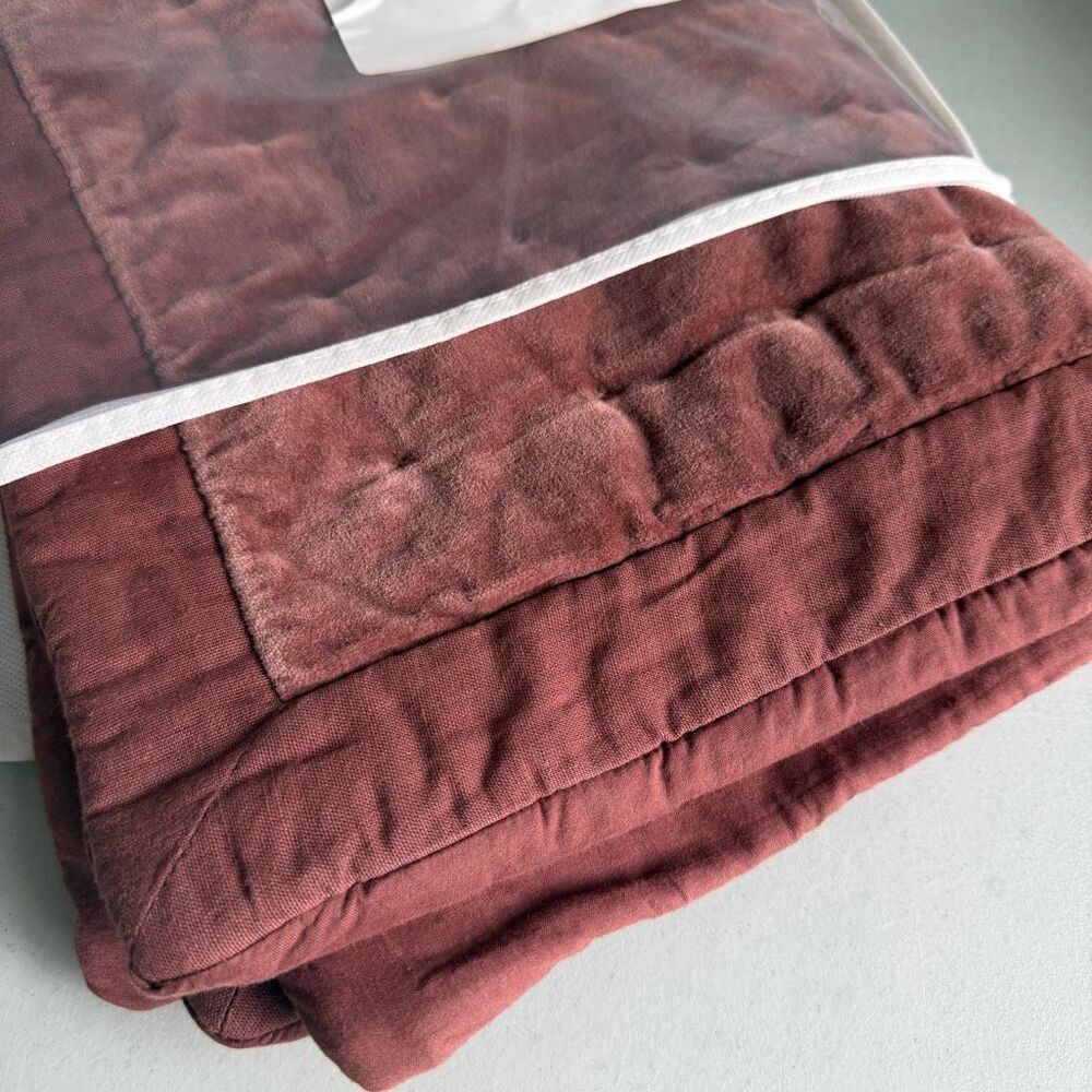 The Company Store Luxury Tufted Stitch Velvet Quilted Bordeaux Sham, Standard - Picture 3 of 10